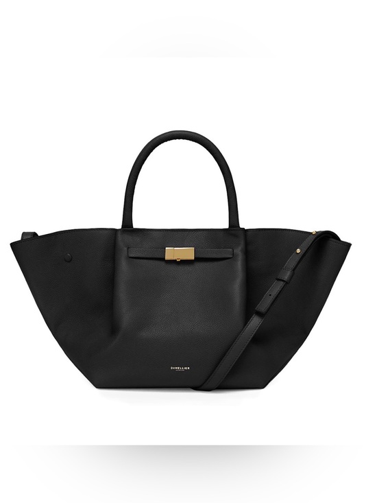 DeMellier Handbags - Demellier Midi New York Tote. Black/Gold.